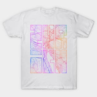 Zurich, Switzerland City Map Typography - Colorful T-Shirt